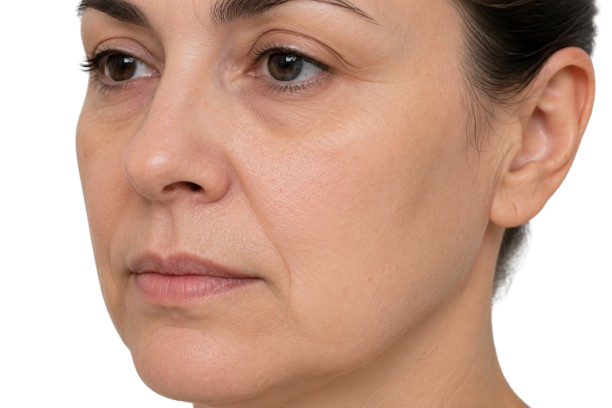 Rosto com aparência cansada