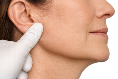 Perda do contorno facial e da mandíbula